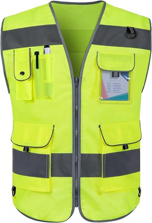 Jeftini fluorescentni zeleni sigurnosni prsluk